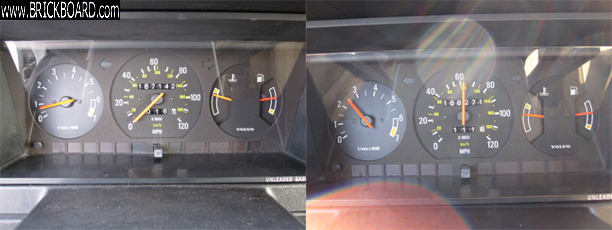 Volvo 200 -- Volvo Temp Gauge Comparison 2 different gauges- post temp board jump