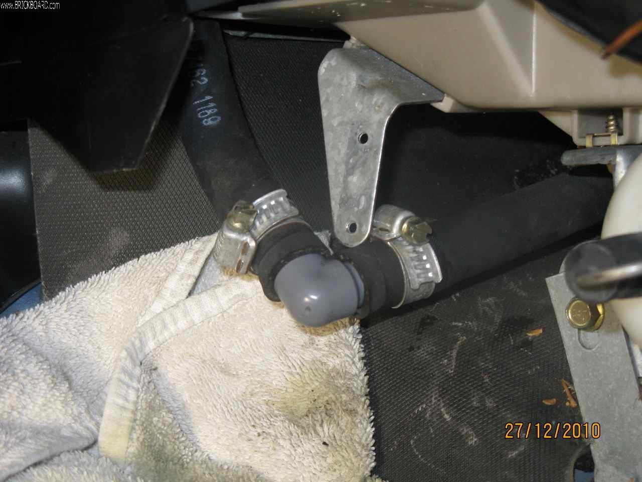 Volvo  -- VW Rabbit Heater Control Valve on '90 240 - Elbow goes here