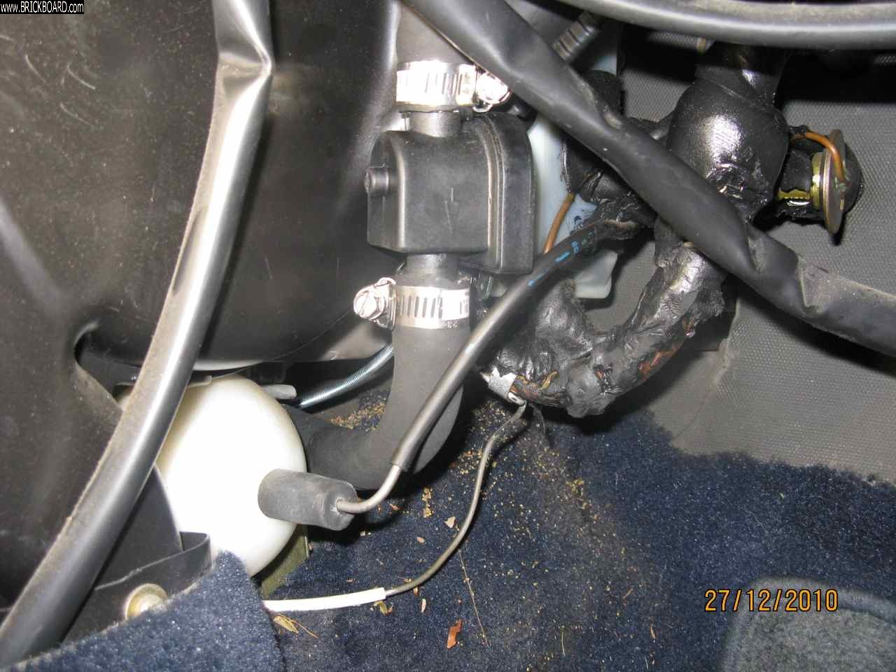 Volvo  -- VW Rabbit Heater Control Valve on '90 240 - Valve installed
