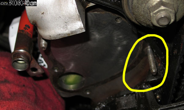 Volvo 200 -- 1991 Volvo 240 water pump mount