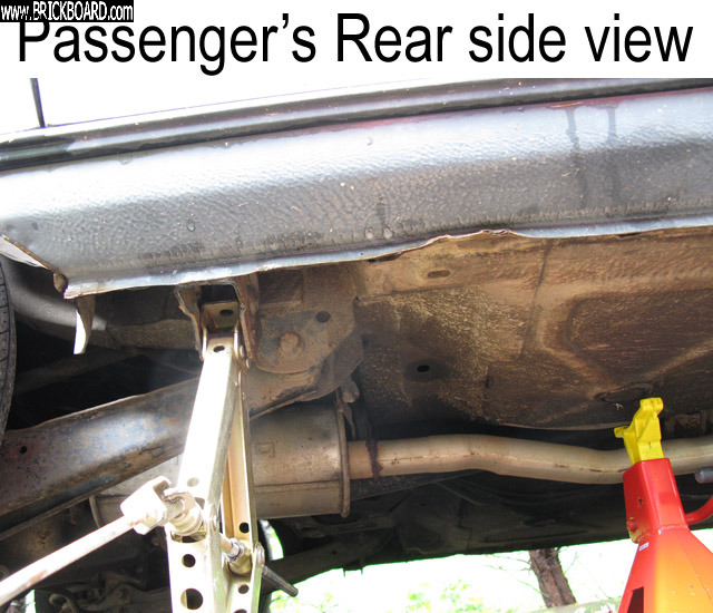 Volvo 200 -- 240 Jack Points - Passenger Rear side view