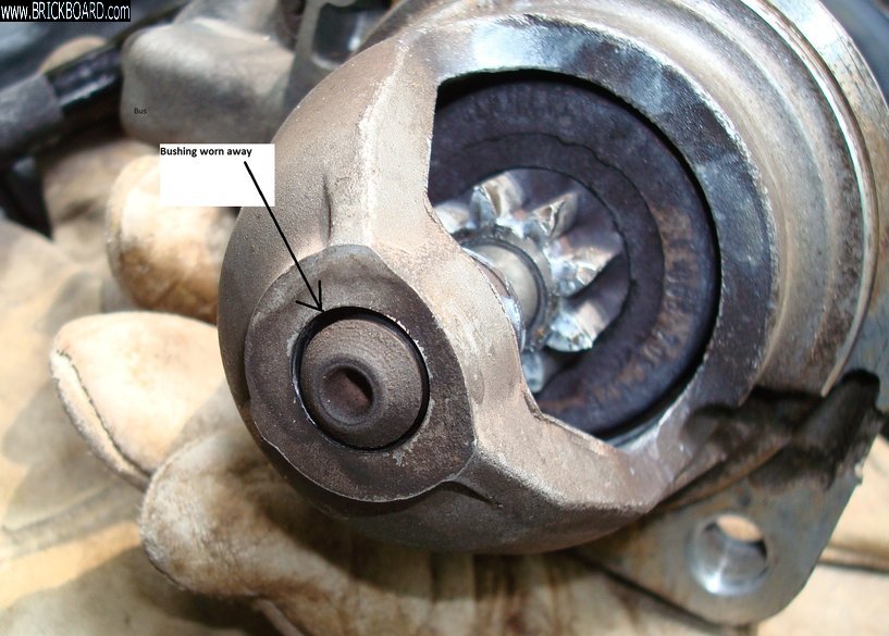 Volvo 900 -- Starter bushing worn
